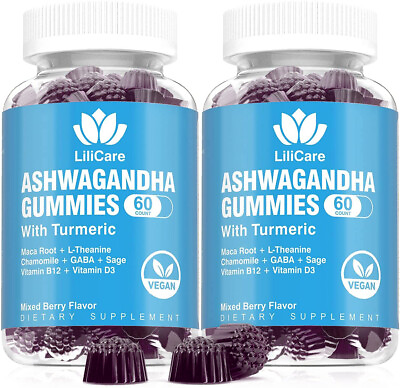 2 pack Ashwagandha Gummies 2000mg Organic Root Extract Supplement Women amp; Men $24.99
