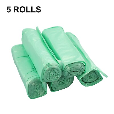 #ad 5 Rolls Portable Camping Festival Toilet Home Clean Composting Biodegradable Bag $13.64
