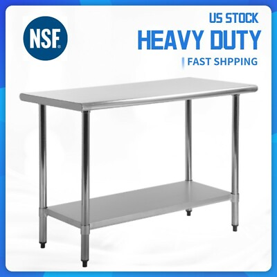 24quot; 36quot; 48quot; 60quot; Kitchen Work Table Stainless Steel Commercial Food Prep Table $171.73