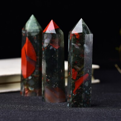 #ad #ad African Bloodstone Healing Crystal Tower Point Wands Reiki Obelisk Mineral Rocks $14.90