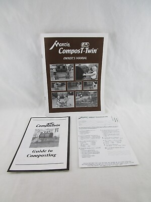 Mantis Compost Twin Owners Parts Manual w Composting Guide Original Used $19.99