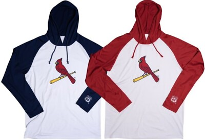 #ad St. Louis Cardinals Long Sleeve Hooded Pullover SGA 9 29 23 NIB: Red or Blue $17.99