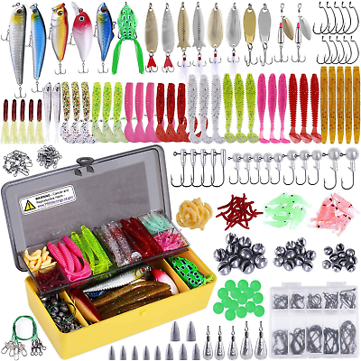 #ad Fishing Lures Baits Tackle Including Crankbaits Spinnerbaits Plastic Worms Ji $38.79