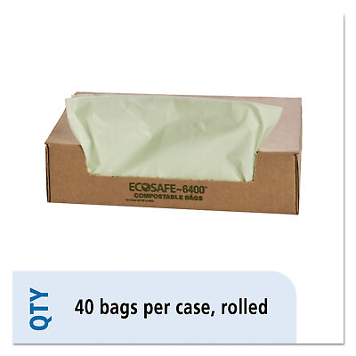 #ad Stout by Envision EcoSafe6400 Compostable Compost Bags .85mil 42 x 48 Green $85.28