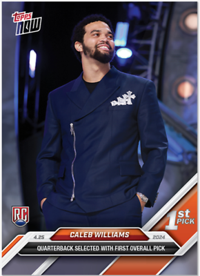 #ad 2024 Topps Now 1st Overall Pick #D 1 Caleb Williams RC Rookie PRESALE $8.56