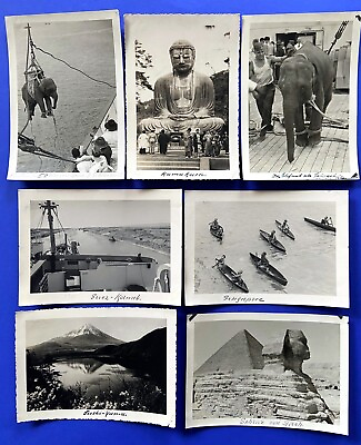 #ad 23 Fotos Kreuzfahrt mit der SS Scharnhorst 1938 Nil Suez Kanal Hongkong Fujiyama EUR 79.00