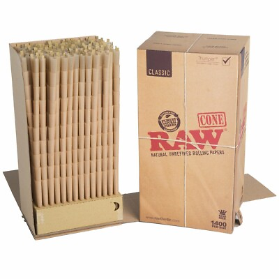 Authentic Raw King Size pre rolled Cones W Filter tips 100 CONES $16.99