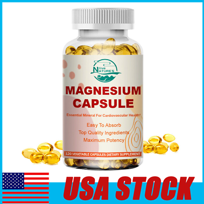 #ad Nature#x27;s Live Magnesium Glycinate 500mg Per Serving Muscle Bone Heart Health $13.99