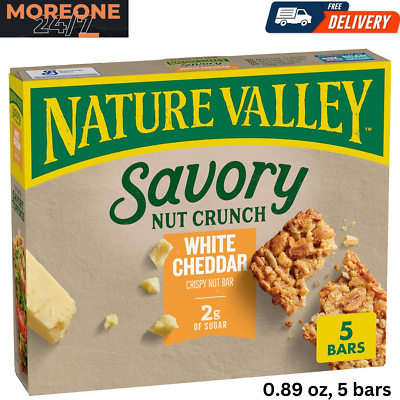 #ad #ad Nature Valley Savory Nut Crunch Bars White Cheddar 5 Bars *FRESH NEW* $6.49