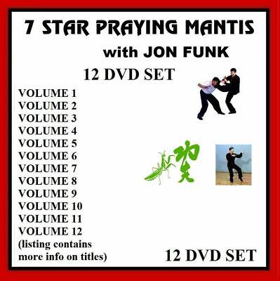 #ad #ad Praying Mantis 12 DVD Set 7 star Shaolin Kung fu instructional seven northern $49.90