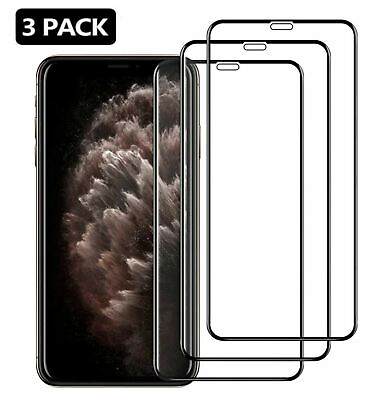 3 Full Coverage Tempered Glass Protector For iPhone X XS XR 11 12 13 14 Pro Max $3.84