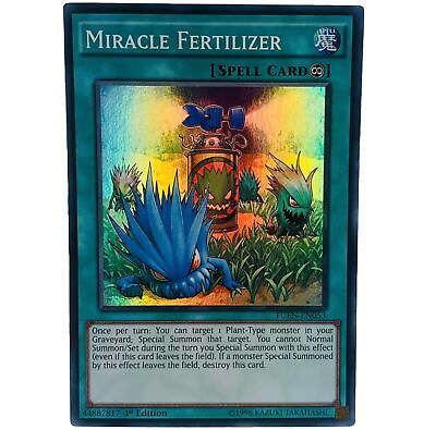 #ad YUGIOH Miracle Fertilizer FUEN EN053 Super Rare Card 1st Edition NM MINT GBP 1.25