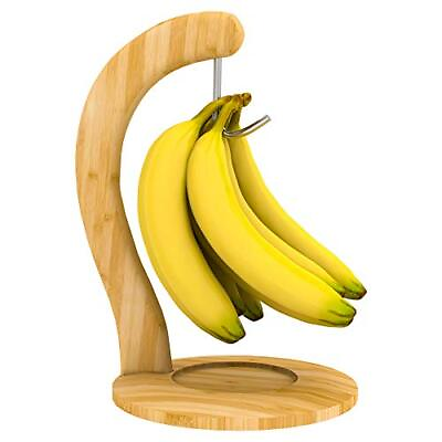Wooden Banana Hanger Fruit Kitchen Holder Hook Stand Rack Wood Natural color $20.87