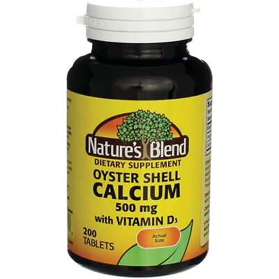 #ad Nature#x27;s Blend Oyster Shell Calcium with Vitamin D3 200 Tabs $16.57