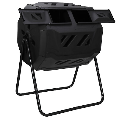 Chambers Composting Tumbler 43 Gallon Dual Outdoor Gardening Large Compost Bin $61.85