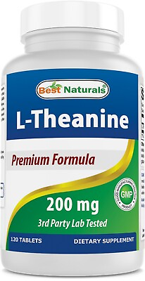 #ad Best Naturals L Theanine 200 mg 120 Tablets $9.99