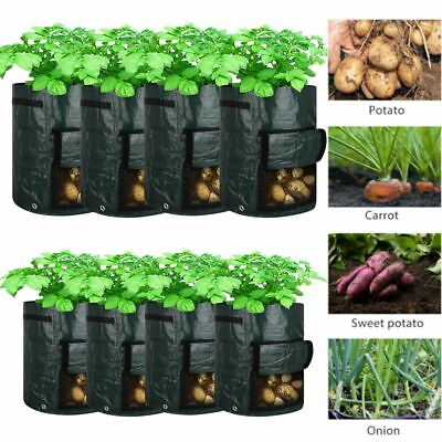 #ad #ad 7 10 Gallon Potato Planting Bag Pot Planter Growing Garden Vegetable Container $7.89