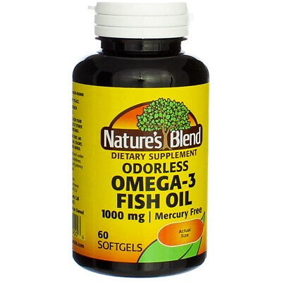 #ad #ad Nature#x27;s Blend Omega 3 Fish Oil Odorless Soft Gels 1000 mg 60 Ct $13.77