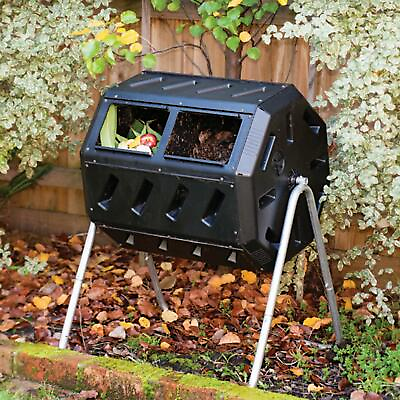 Tumbler Composter 37 Gal Adjustable air vents Rodent Proof $115.10