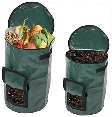#ad #ad Garden Compost Bag Outdoor Compost Reusable Garden Waste Bag with Lid $37.31