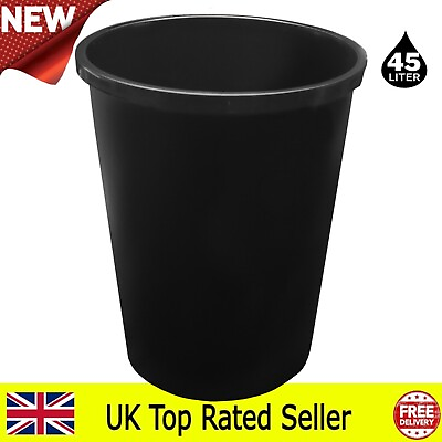 #ad Kitchen Bin Open Top Bin SPARE BASE All Black Dust Bin 45L GBP 9.99
