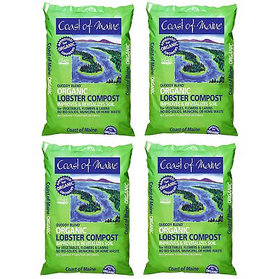 Coast of Maine Quoddy Blend Lobster Compost Soil Conditioner 1cuft 4 Pack $87.15