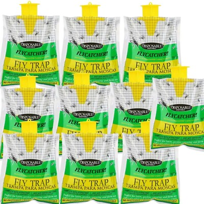 #ad 10 pack Outdoor Fly Traps Bundle Disposable Hanging Outdoor  $27.99