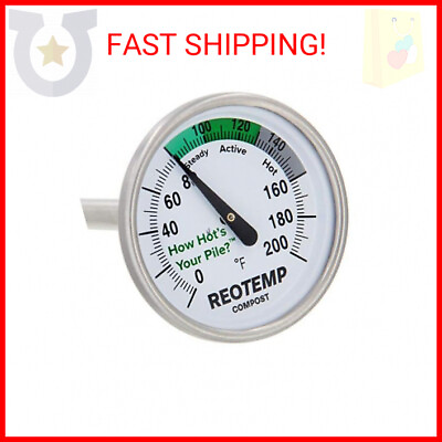 Reotemp 20 Inch Fahrenheit Backyard Compost Thermometer with Digital Composting $34.40