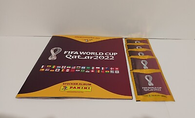 FIFA WC QATAR 2022 new empty album five full bags from Serbia Panini $18.99