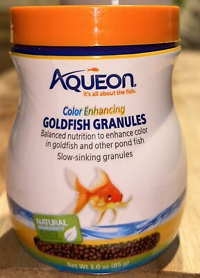 #ad Aqueon Goldfish Color Enhancing Granules 3 oz. Exp 3 2025 $7.81