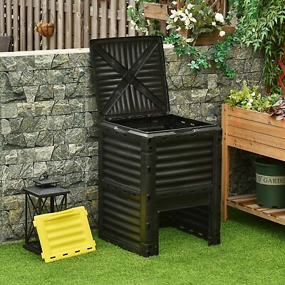 Garden Compost Bin 80 Gallon Large Outdoor Compost Container with Easy Assembly $70.40