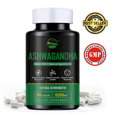 #ad Nature#x27;s Live Ashwagandha Supplement 5200mg Improve Sleep amp; Cognitive Function $11.98