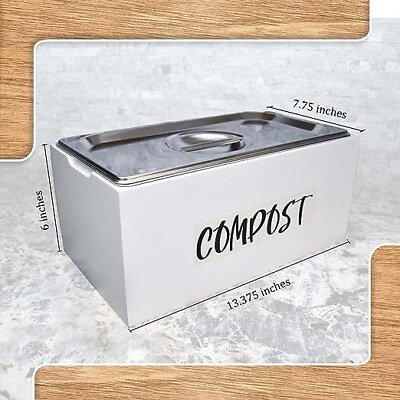 #ad #ad BelleMark Kitchen Compost Bin 1.6 Gal Rust Proof Stainless Steel Insert DAILY S $25.00