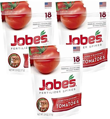 #ad #ad Jobe#x27;S Tomato Fertilizer Spikes 18 Spikes 3 Pack $24.38