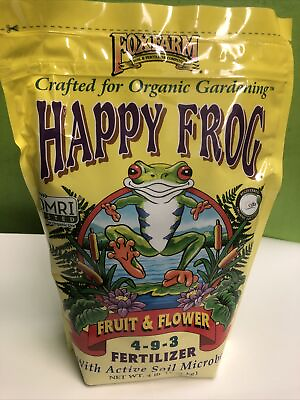 #ad FoxFarm Happy Frog FRUIT amp; FLOWER 4 lbs Natural Organic Fertilizer Fox Farm 4 lb $21.50
