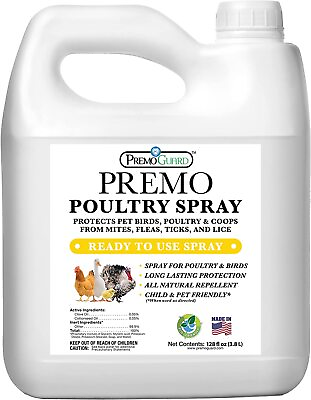 #ad Poultry Spray 128 oz All Natural Non Toxic Premo Guard $80.97