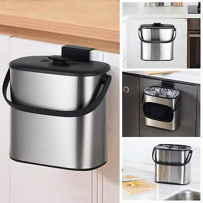 #ad #ad Kitchen Compost Bin Countertop 1.3 Gallon Stainless Steel Kitchen Garbage Can... $40.76