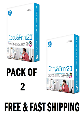 2 pack of HP Printer Paper Copy And Print 20 lb. 8.5quot; x 11quot; 500 Sheets 1 Ream $21.73