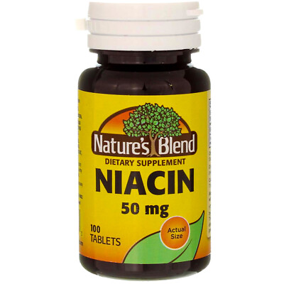#ad #ad Nature#x27;s Blend Niacin Tablets 50 mg 100 Ct $8.78