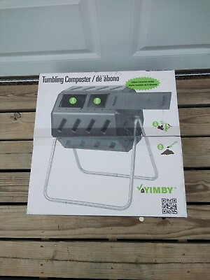 #ad #ad YIMBY Outdoor 5 Cu Ft Dual Chamber Quick Curing Tumbling Composter Soil Bin $75.00