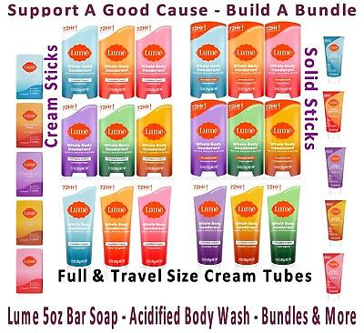LUME NEW Cream Tubes Solid or Cream Sticks Choose Formulas Scents Sizes Bundles $14.95