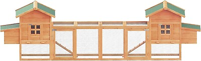 #ad 160#x27;#x27; Chicken Coop Wooden Poultry Cage Hen House Hutch Outdoor w Rampamp;Nest box $299.19