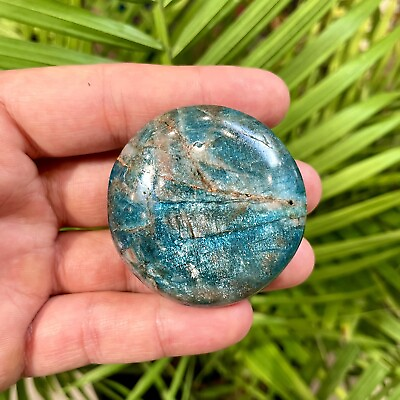 #ad Blue Round Apatite Crystal Stone Rock Healing Crystals Reiki Meditation 2quot; ZENDA $14.00