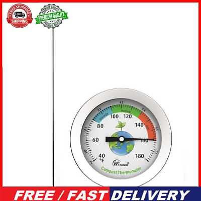 Compost Soil Tester Meter Probe Stainless Steel Thermometer Temperature Monitor $9.92