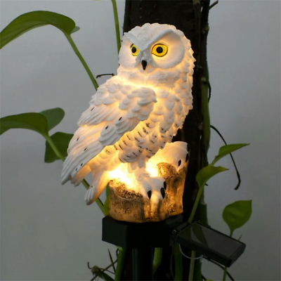 #ad Outdoor Solar Power LED Owl Light Garden Yard Landscape Decor Lamp Waterproof $8.47