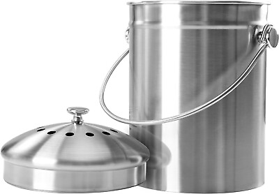 #ad Kitchen Compost Bin for Kitchen Countertop 1.3 Gallon Compost Bucket $35.99