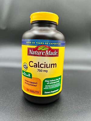 Nature Made Calcium 750mg with D3 amp; K 300ct BB 11 2023 $16.98