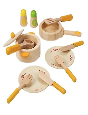 Hape Gourmet Play Kitchen Starter Accessories Wooden Play Set $43.73