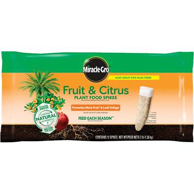 #ad Miracle Gro 10 15 15 Fruit amp; Citrus Fertilizer Spikes 12 Pack Pack of 12 $136.94