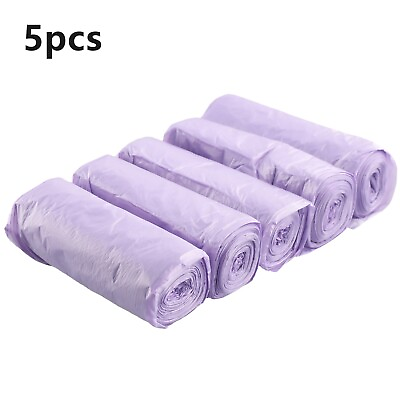 #ad #ad 5 Rolls Portable Camping Festival Toilet Home Clean Composting Biodegradable Bag $8.60